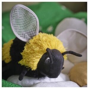 Plush Bumblebee Toy - Black and Yellow